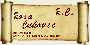 Rosa Ćuković vizit kartica